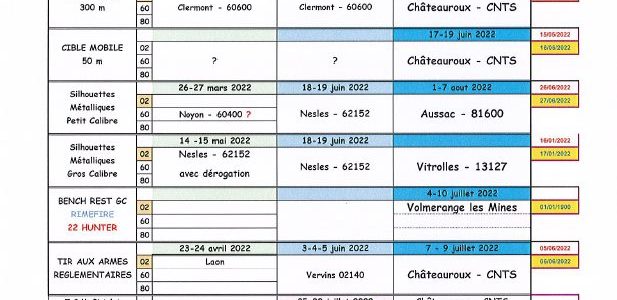 Calendrier 2021-2022 Calendrier 2021-2022